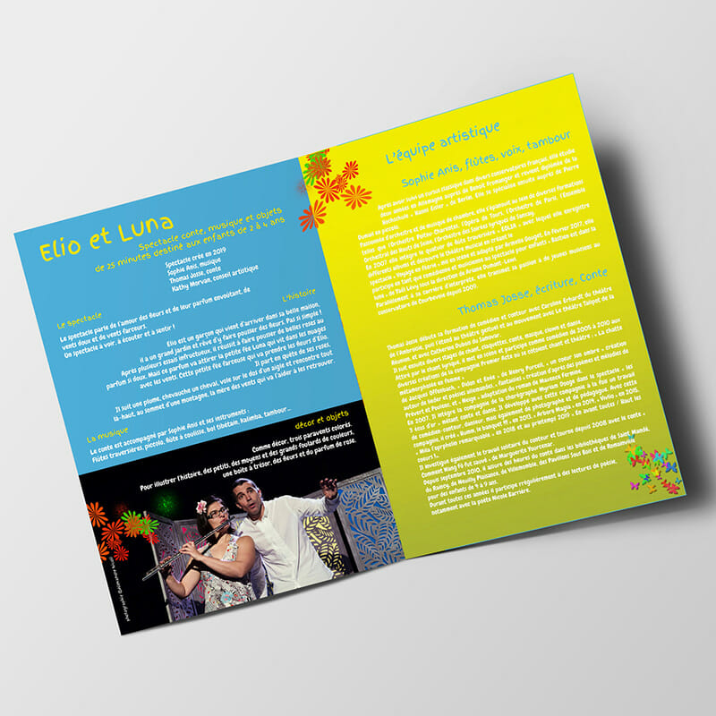 Brochure Elio et Luna Brochure Elio et Luna pour la Cie Coeurs Battants